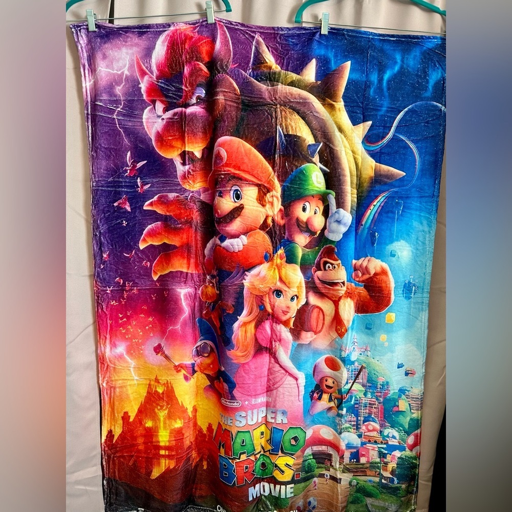 Super Mario Bros Colorful Blanket